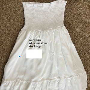 white cute summer sundress